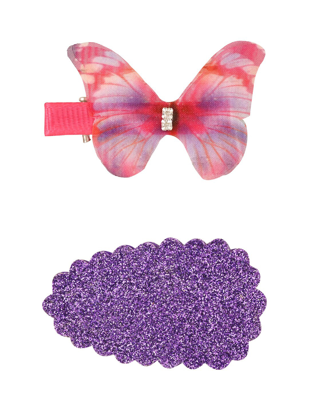 Aye Candy Girls Pink & Purple Embellished Alligator Hair Clip