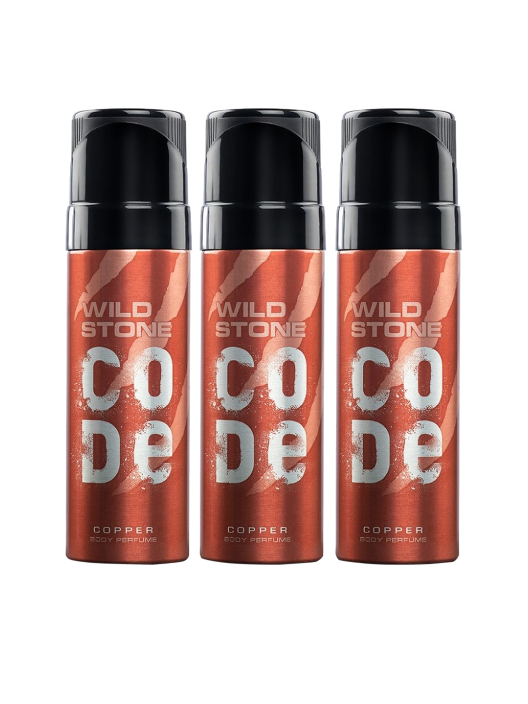 Wild stone code  Men Set of 3 Code Copper No Gas Body Perfume Deodorants - 150 ml Each