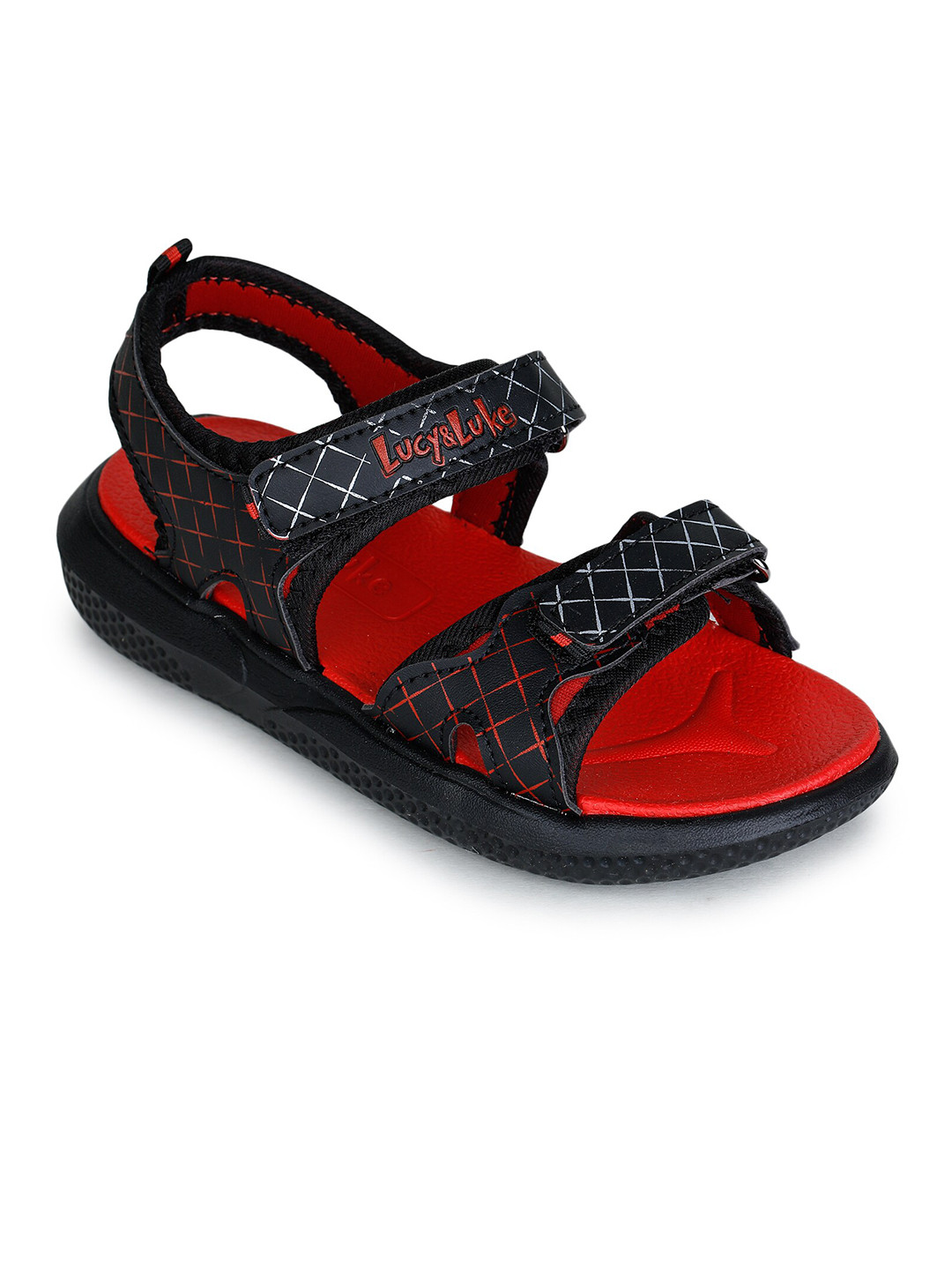 Liberty Unisex Kids Black & Red Sports Sandals