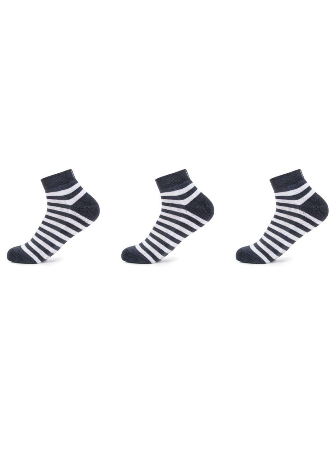 MUSH Unisex Pack of 3 Striped Ultra Soft Breathable & Odor Control Socks