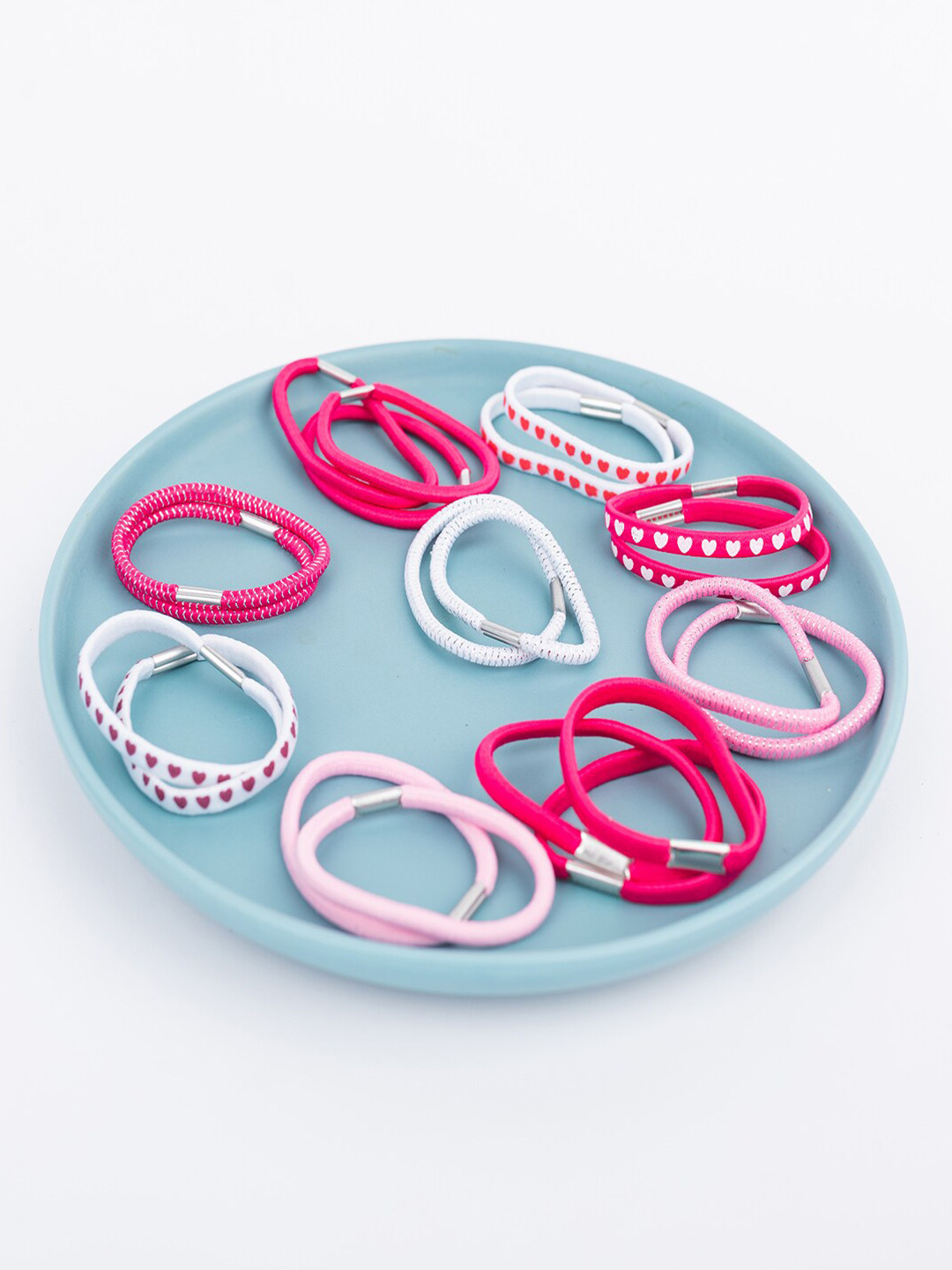 Jewelz Girls Set of 20 Pink & White Ponytail Holders