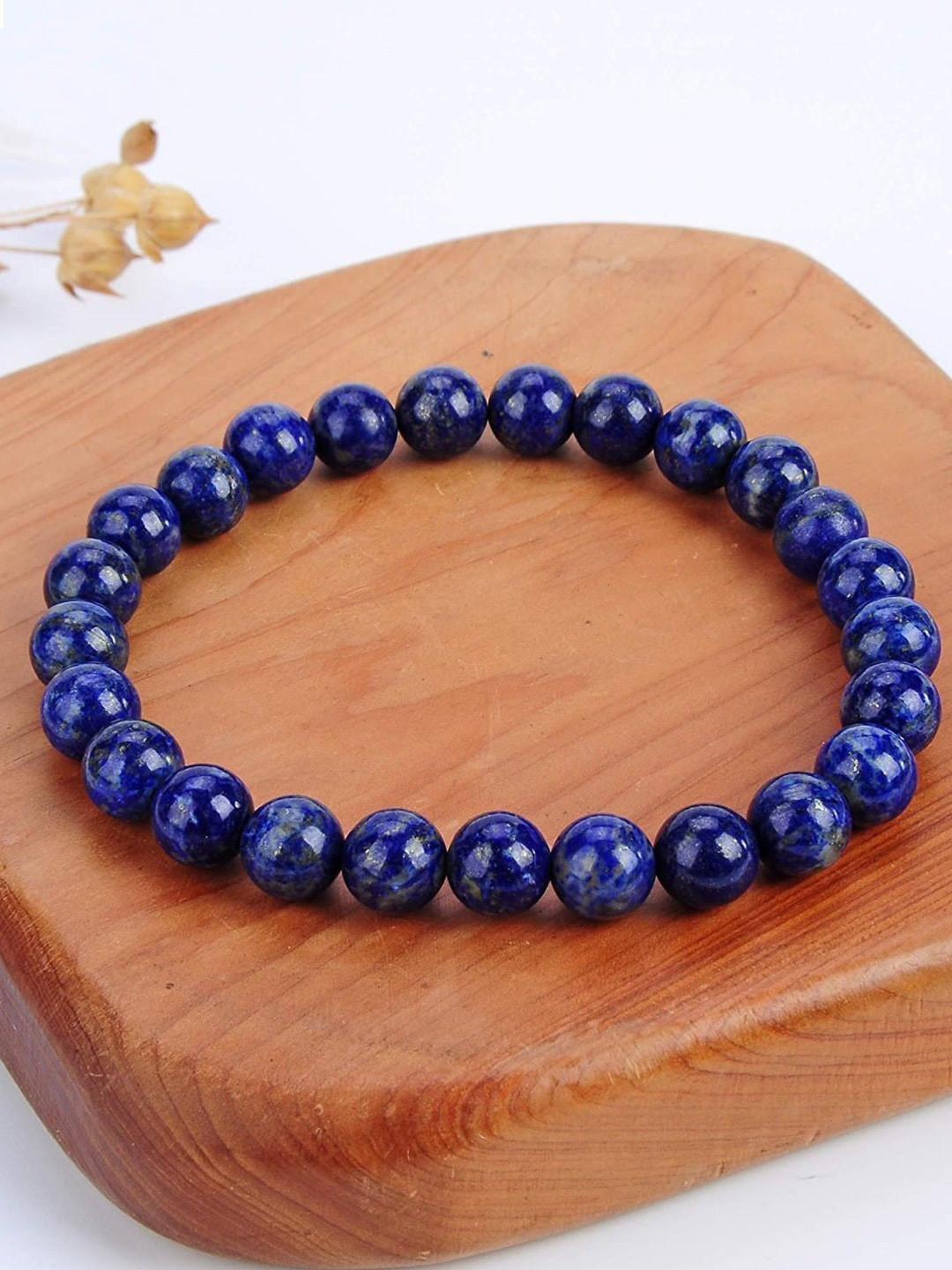 HOT AND BOLD Set Of 3 Blue & Black Lapis Lazuli Bracelet
