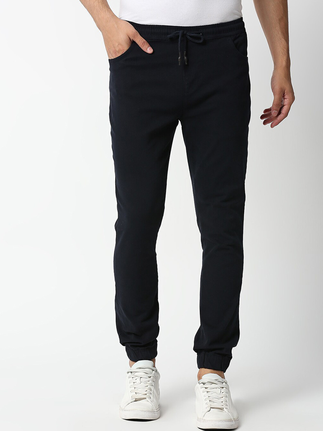 Thomas Scott Men Navy Blue Joggers Trousers