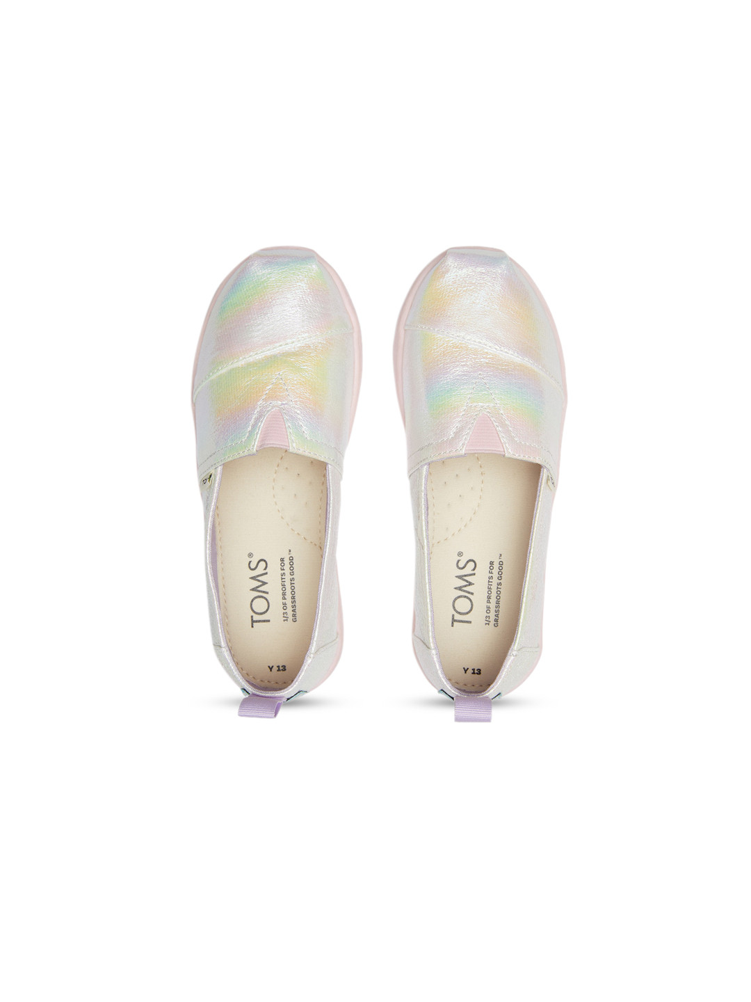 TOMS Girls White Slip-On Sneakers