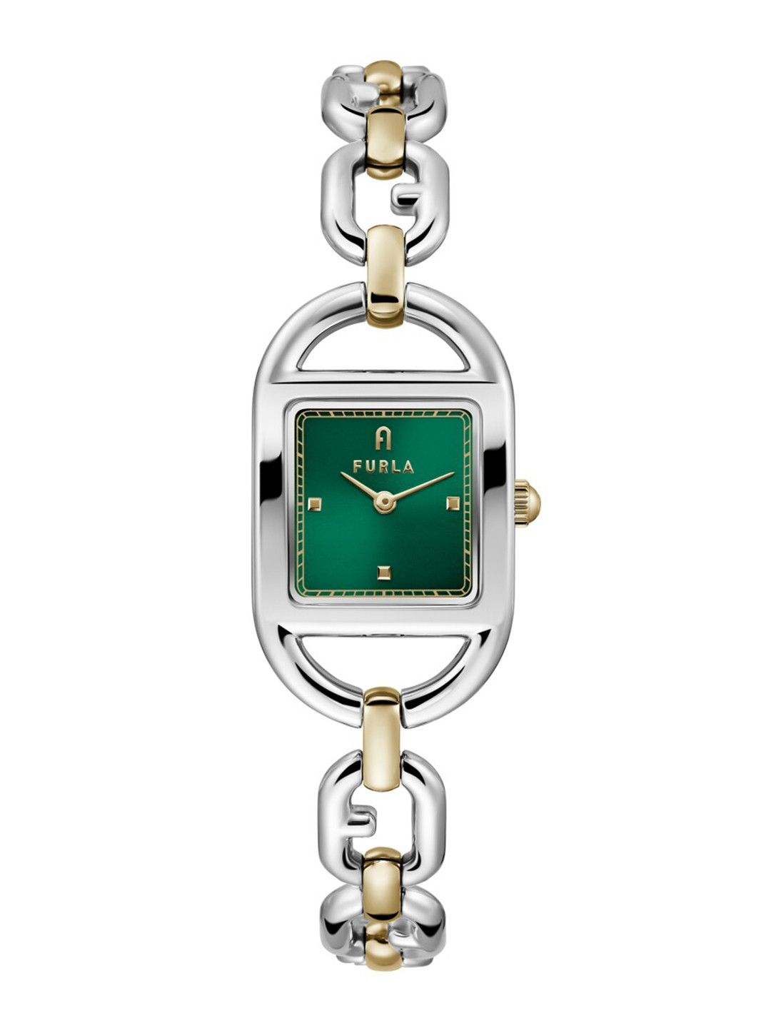 Furla Women Green Printed Dial & Bracelet Style Straps Digital Watch WW00026006L4