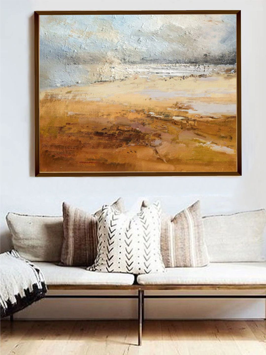 The Art House Brown Canvas Wall Living Room Rectangle Paintings Wall Art -1.02 x 30In