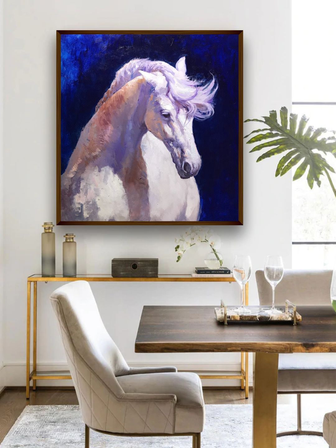 The Art House Horse Printed Square Portrait Paintings Wall Art - 30x30In