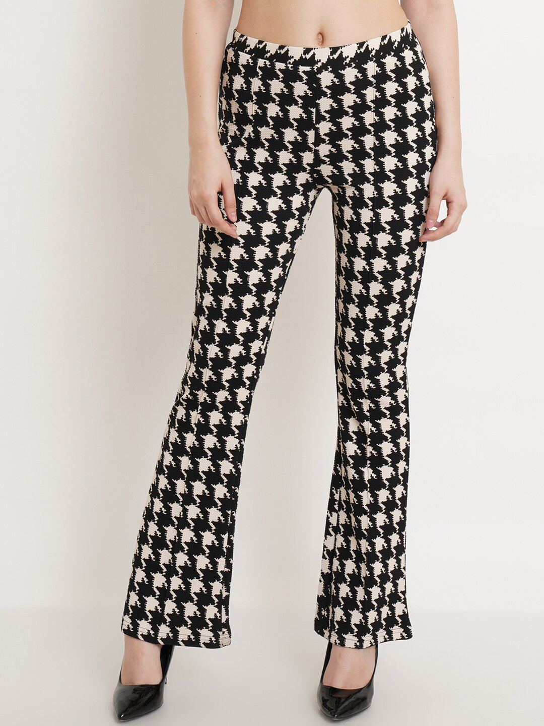 Popwings Women Multicoloured Printed Easy Wash Trousers