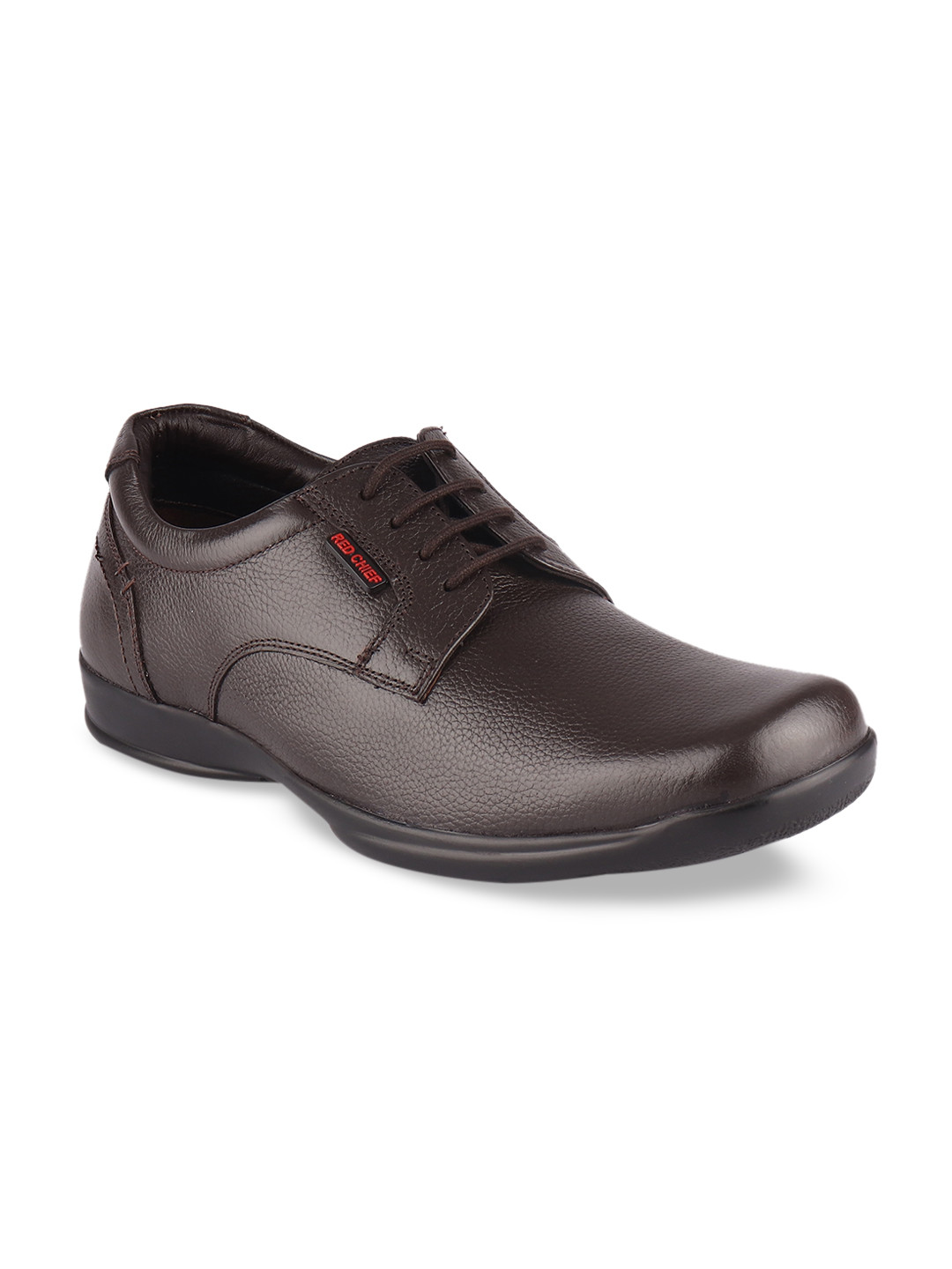 Red Chief Men Brown Solid Formal Debys