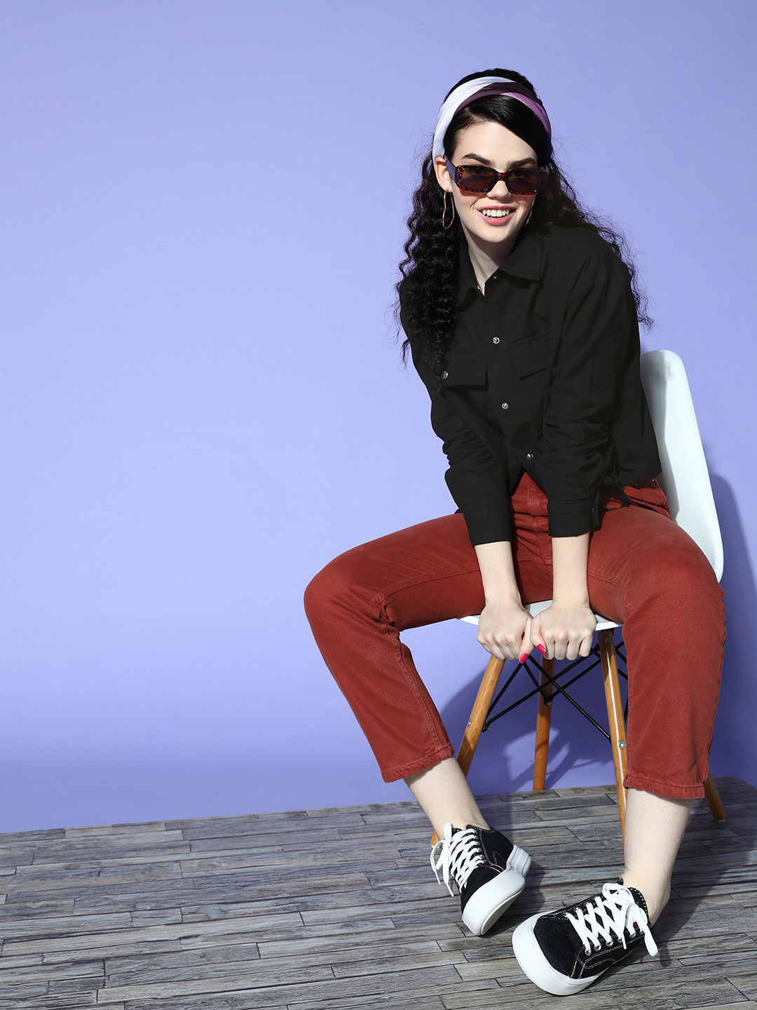 Berrylush Women Black Cotton Fluid Tie-Up Jacket