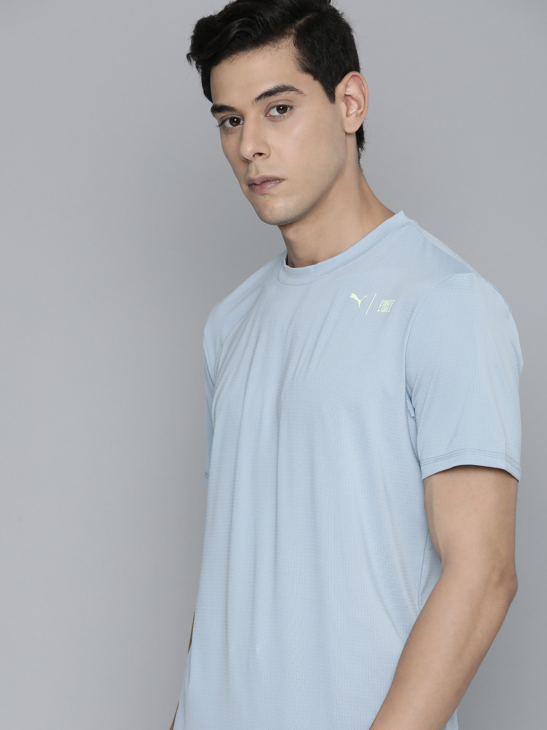 Puma Men Blue First Mile Graphic T-shirt