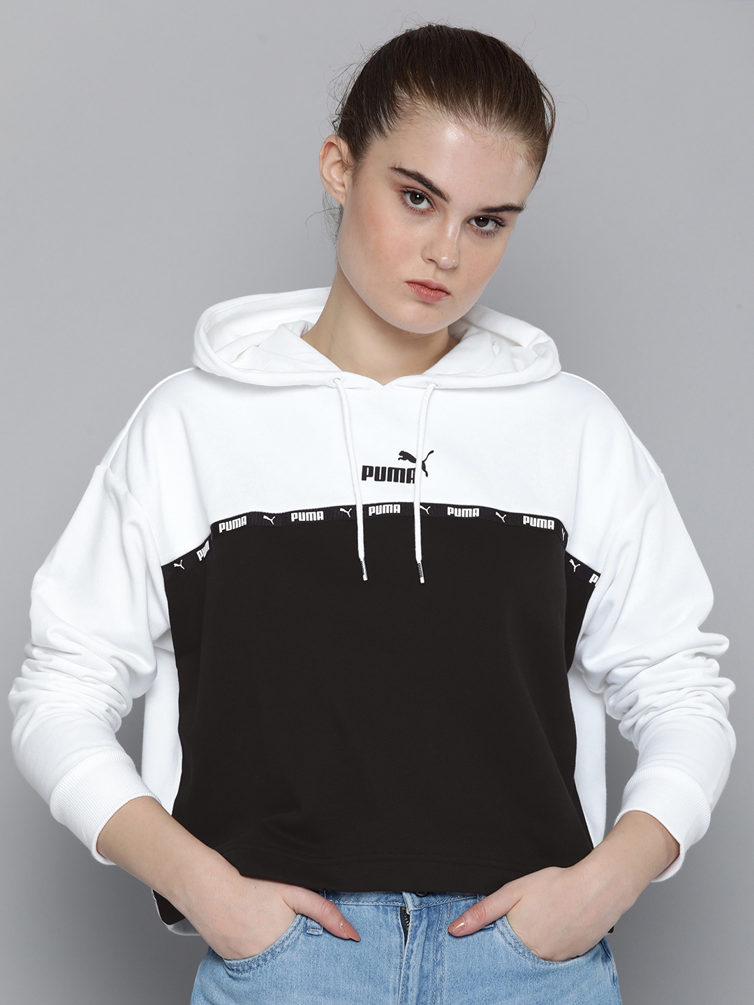 Puma black and white sweatshirt top