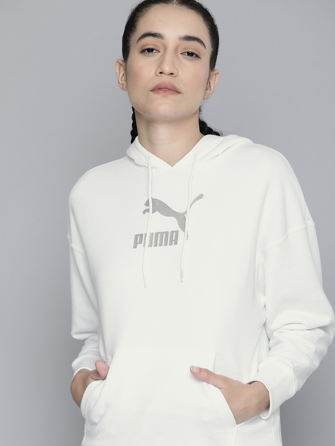 White puma hoodie online