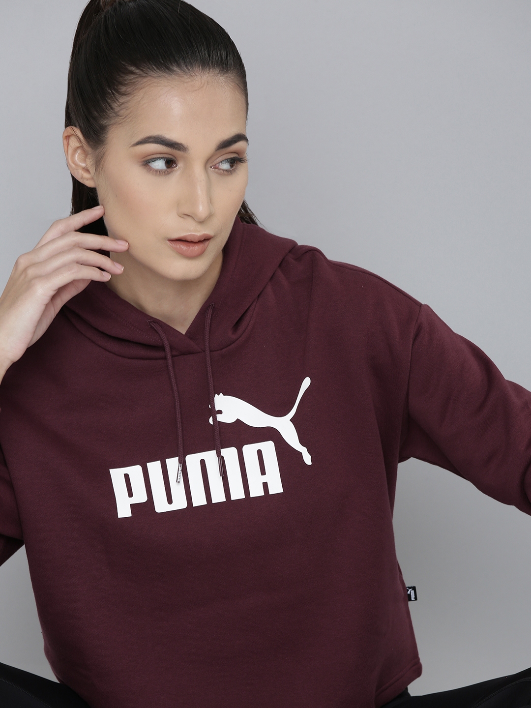 Puma maroon hoodie hotsell