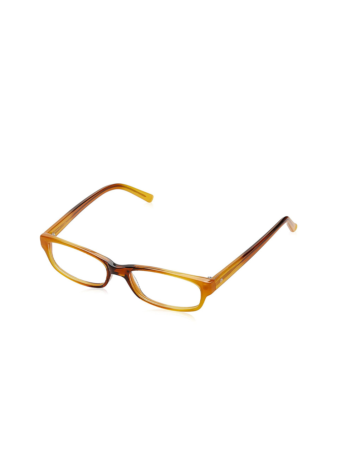 Titan Unisex Brown & Yellow Full Rim Butterfly Frames