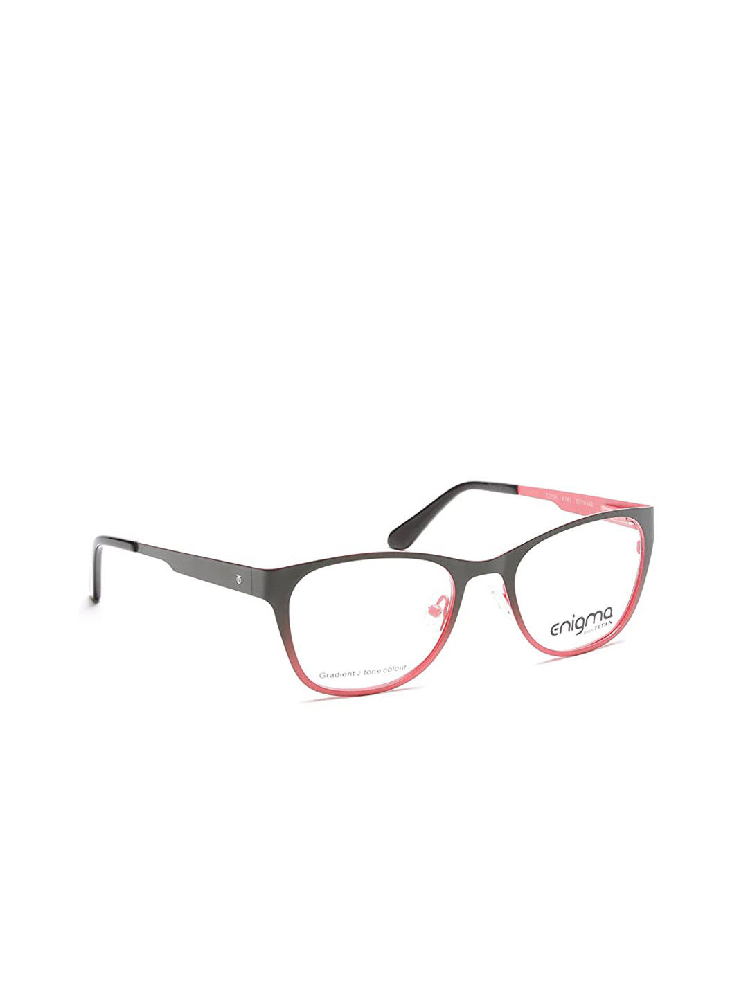 Titan Unisex Black & Red Full Rim Square Frames