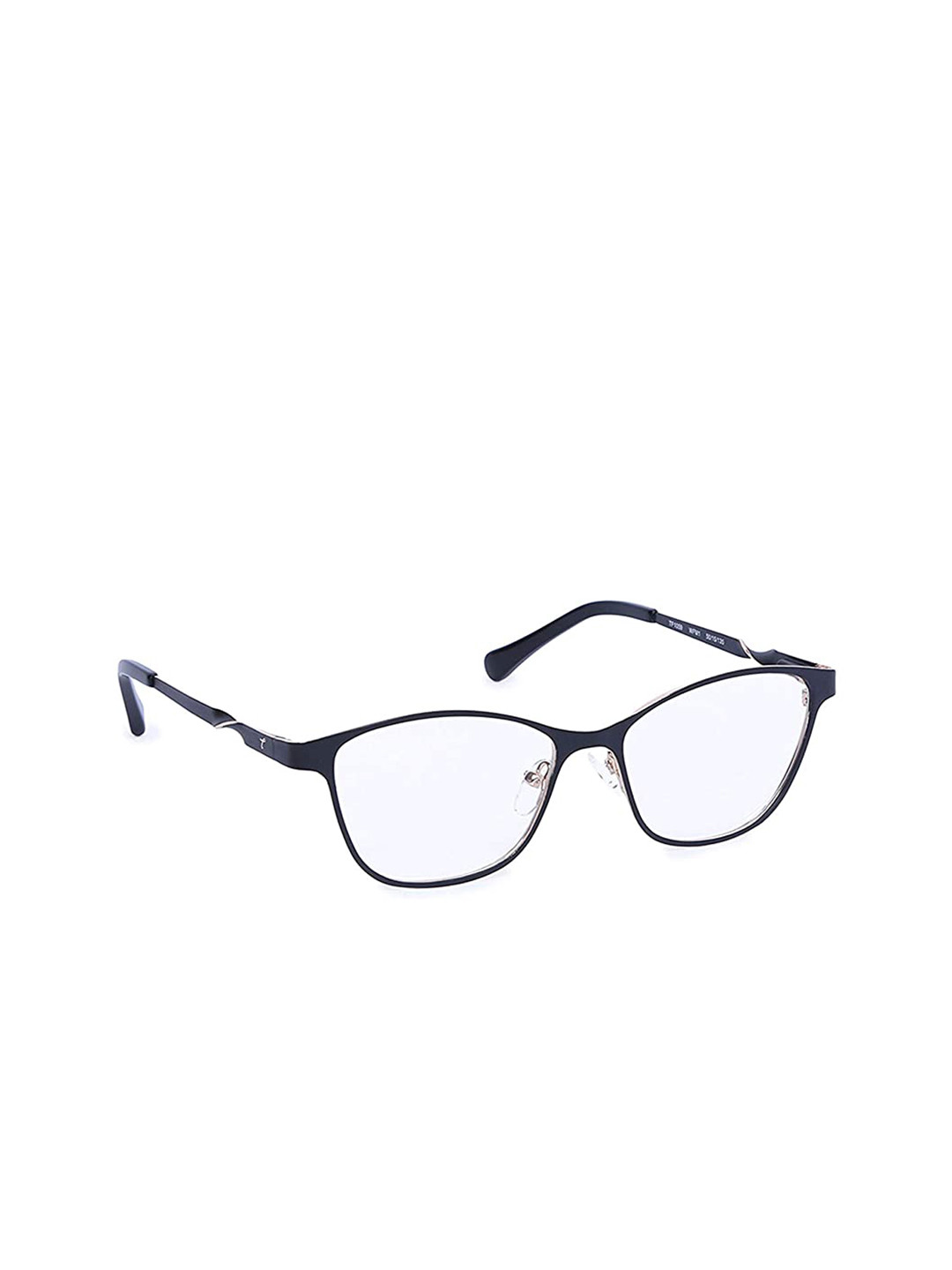 Titan Unisex Black Full Rim Cateye Frames