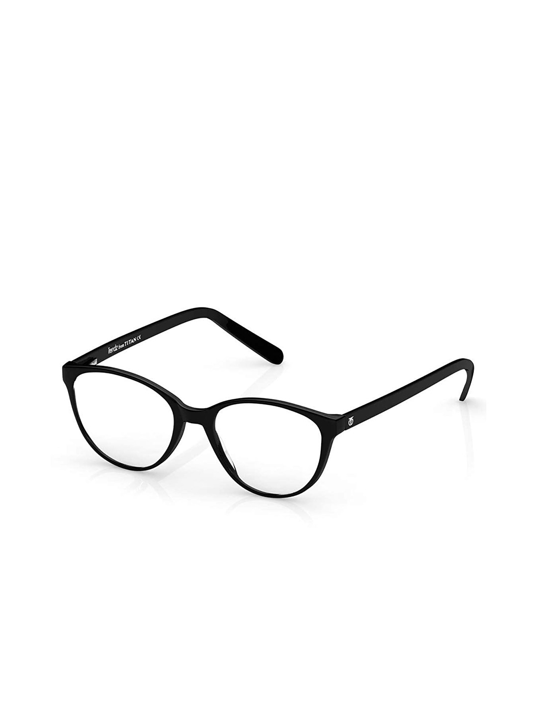 Titan Unisex Black Full Rim Round Frames