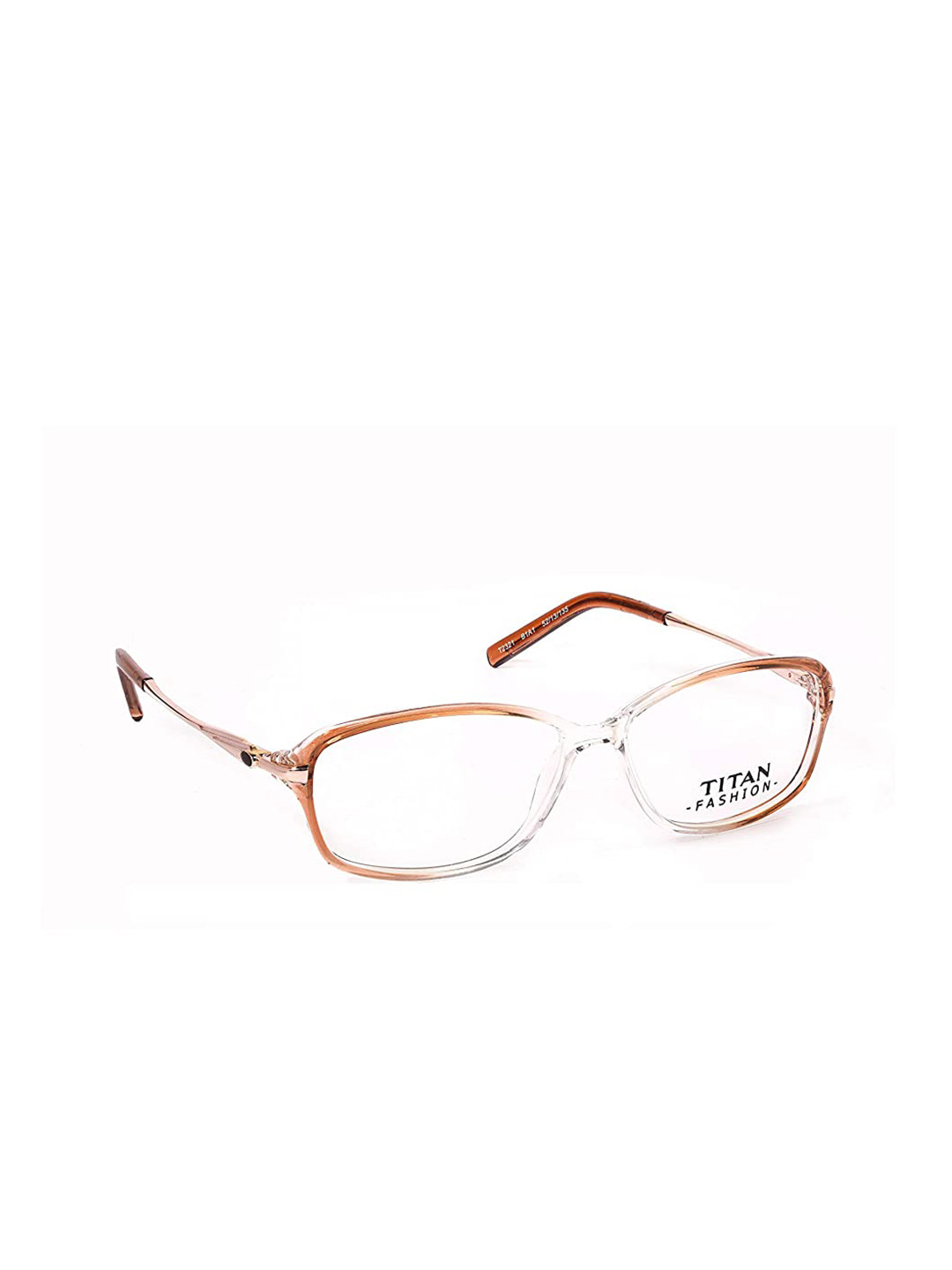 Titan Unisex Brown Full Rim Oval Frames
