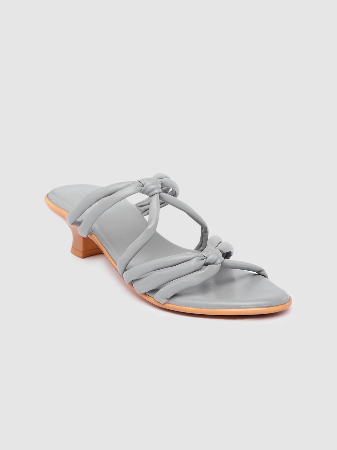 Inc 5 Women Grey Open Toe Block Heels