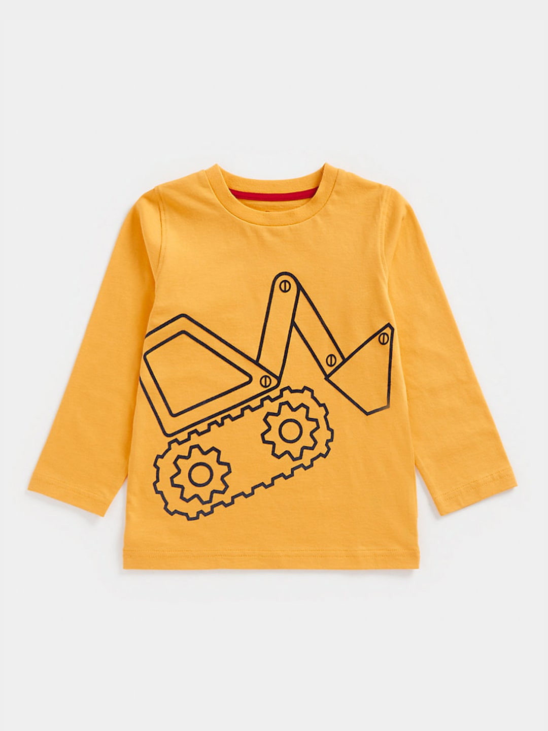 mothercare Infant Boys Yellow Printed Pure Cotton T-shirt