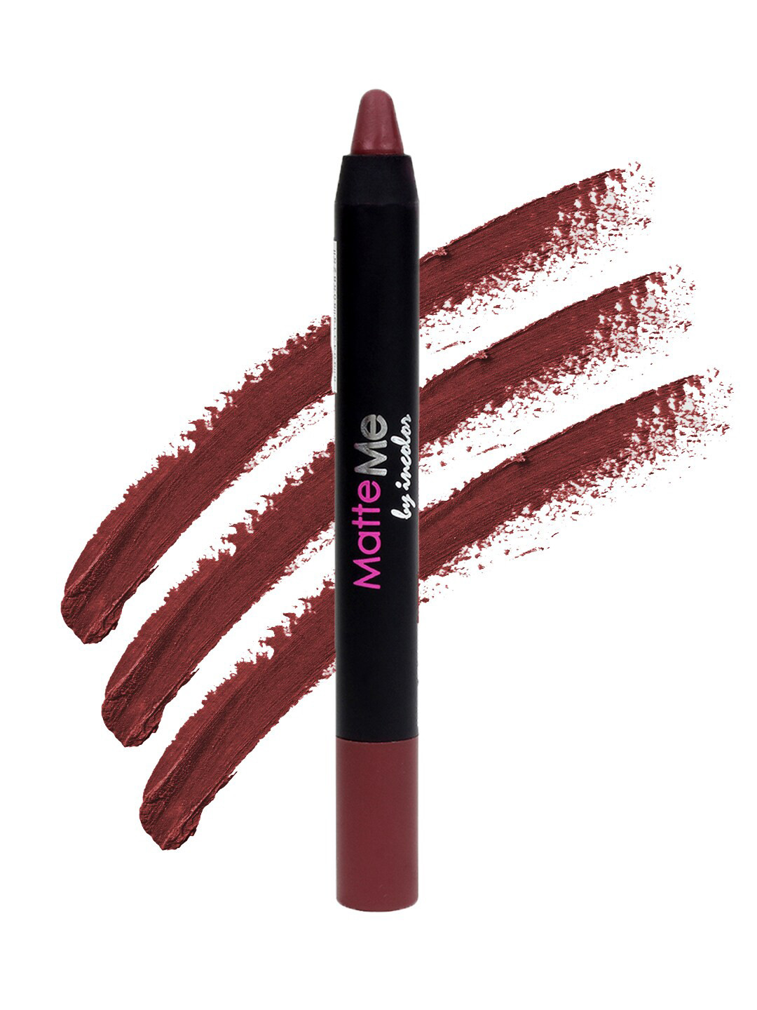 INCOLOR Natural & Vegan Creamy Full Coverage Matte Me Lip Crayon Lipstick - Ask Pink 25