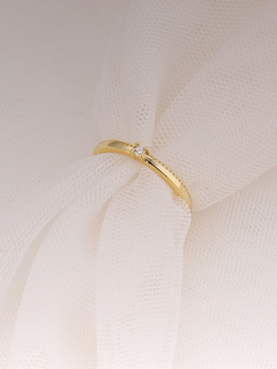 GIVA 925 Sterling Silver Gold Plated Garden Of Dreams Finger Ring