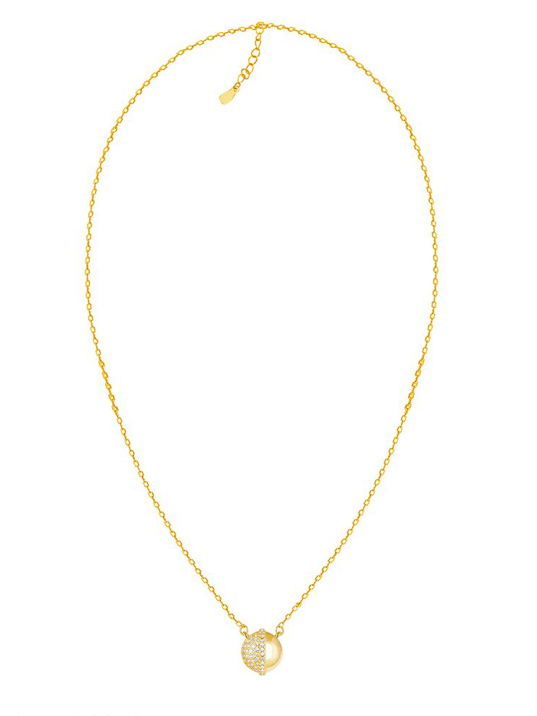 GIVA Gold-Toned & White Sterling Silver Gold-Plated Chain