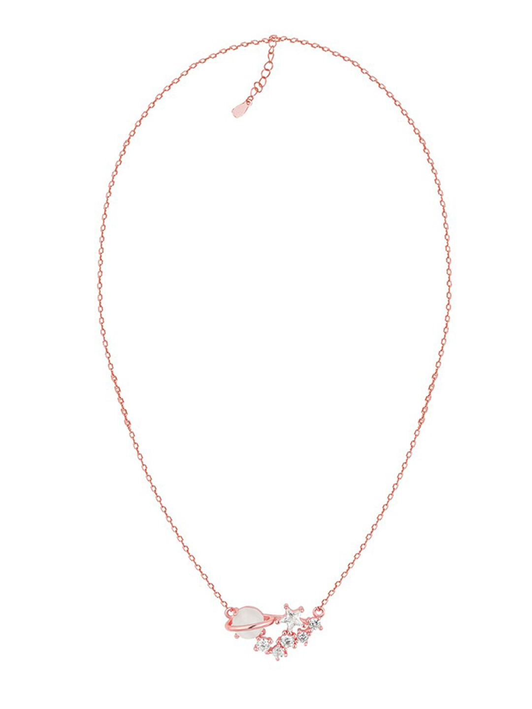 GIVA White Sterling Silver Rose Gold-Plated Chain