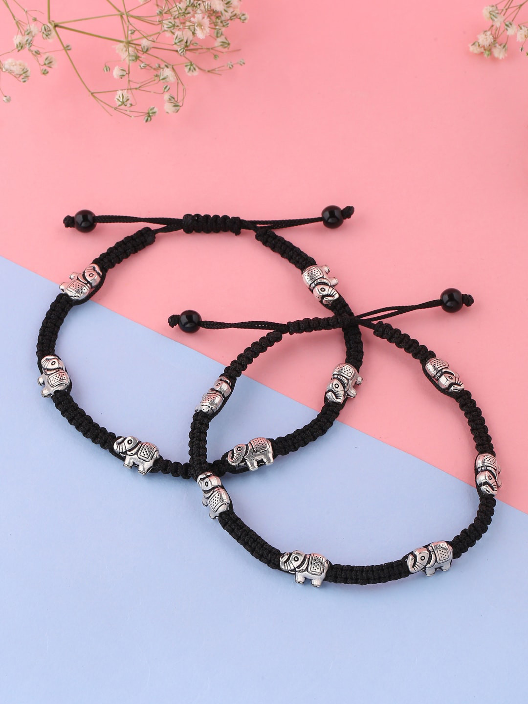 VIRAASI Women Black Anklet