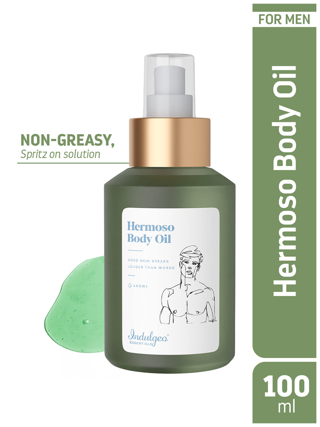 Indulgeo Essentials Men Hermoso Body Oil For Reducing Dryness & Dullness - 100 ml