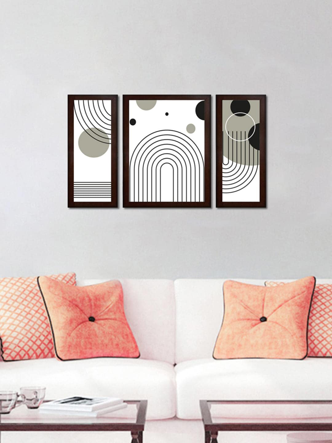 WENS Botanical Art 3 Piece Wall Rectangle Paintings Wall Art