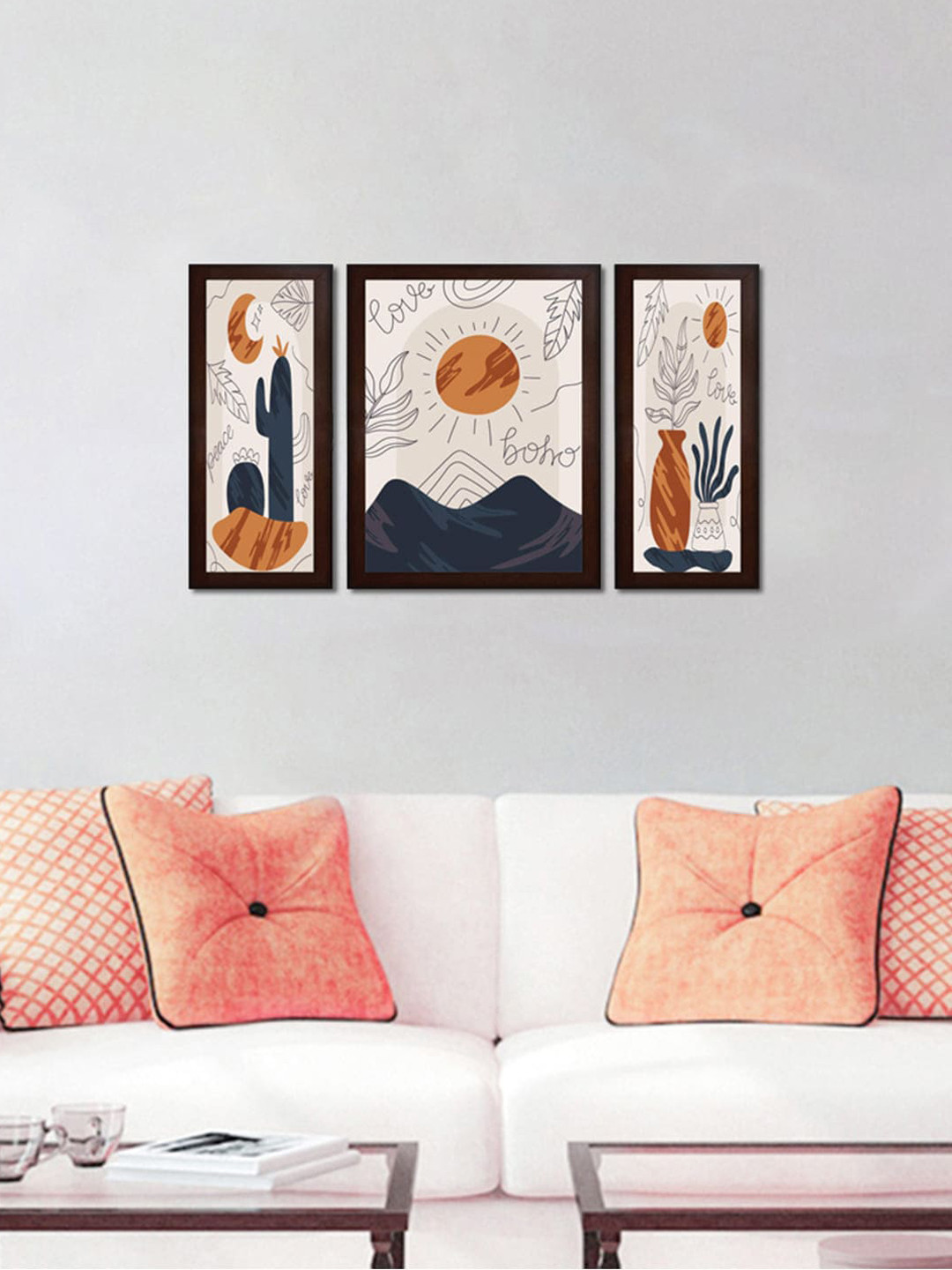 WENS Set Of 3 Floral Wall Art