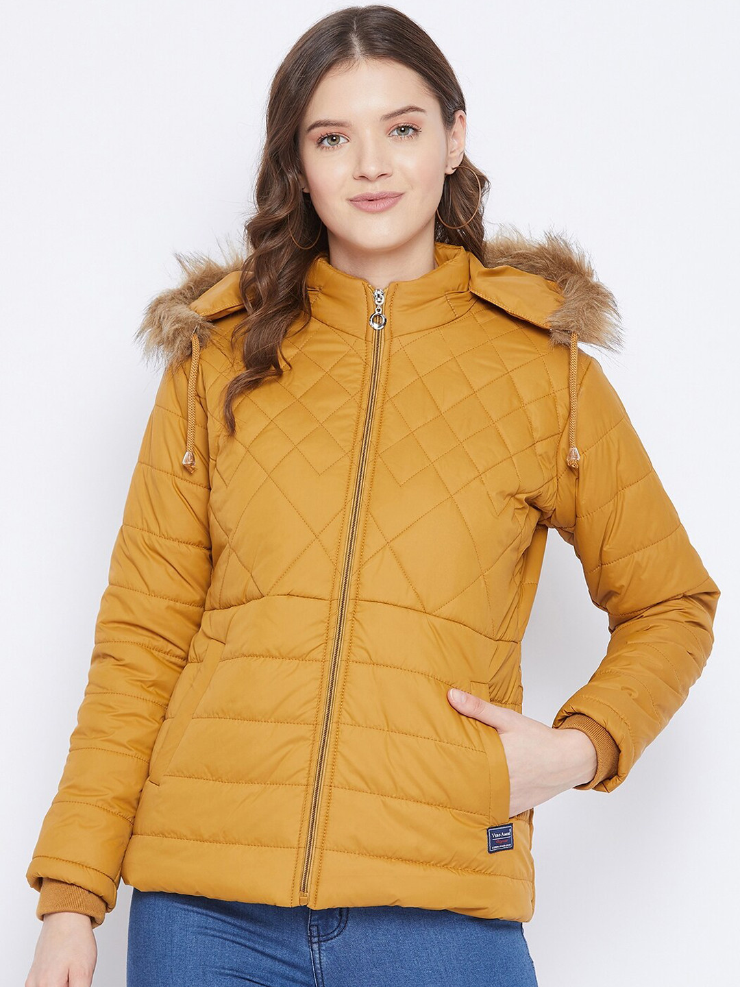VERO AMORE Women Mustard Yellow Insulator Outdoor Parka Jacket
