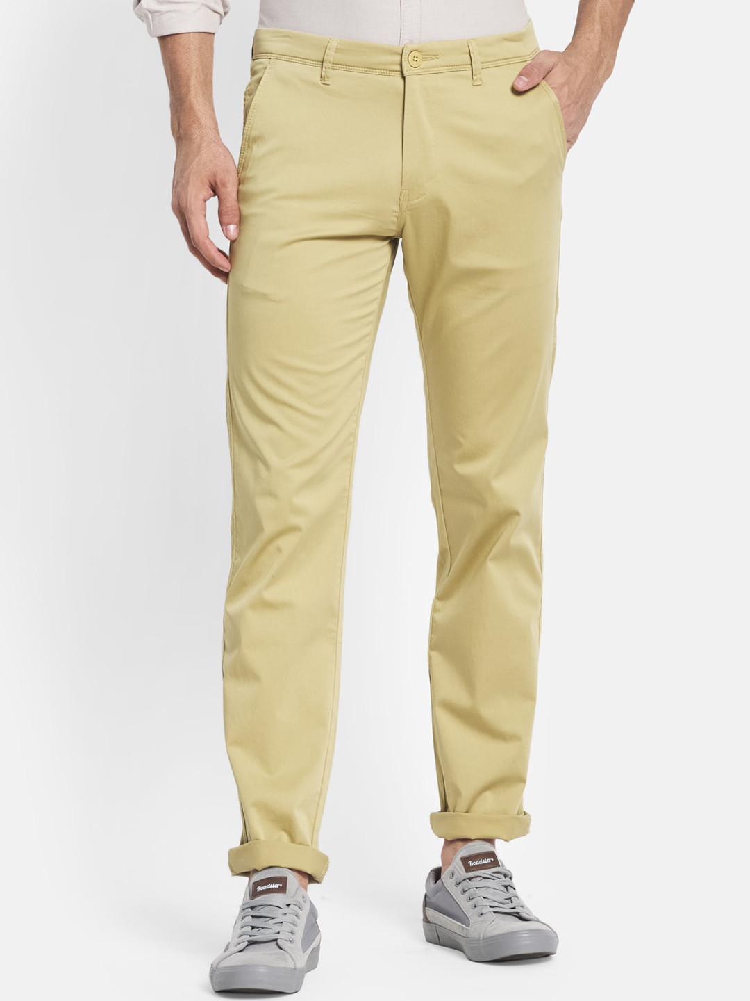Octave Men Khaki Chinos Trousers
