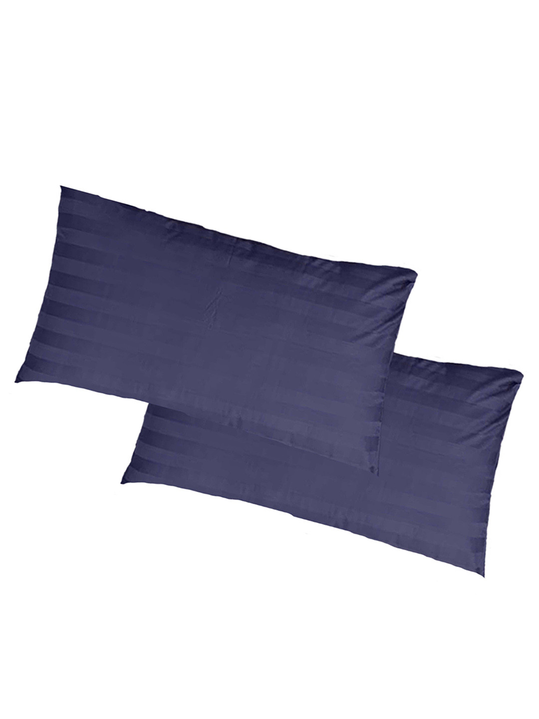 JD x Rectangular Blue Solid Polyester Set of 2 Medium Fibre Sleep Pillow-40.64 x 60.96 cm