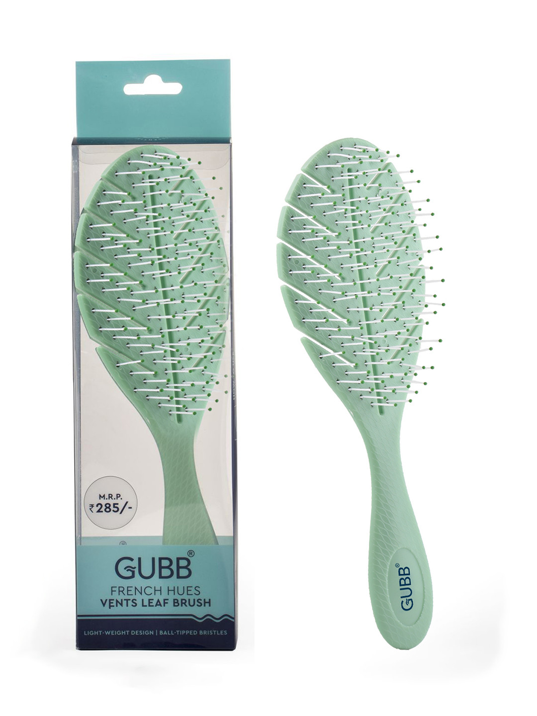 GUBB French Hues Vents Leaf Hair Brush Blue