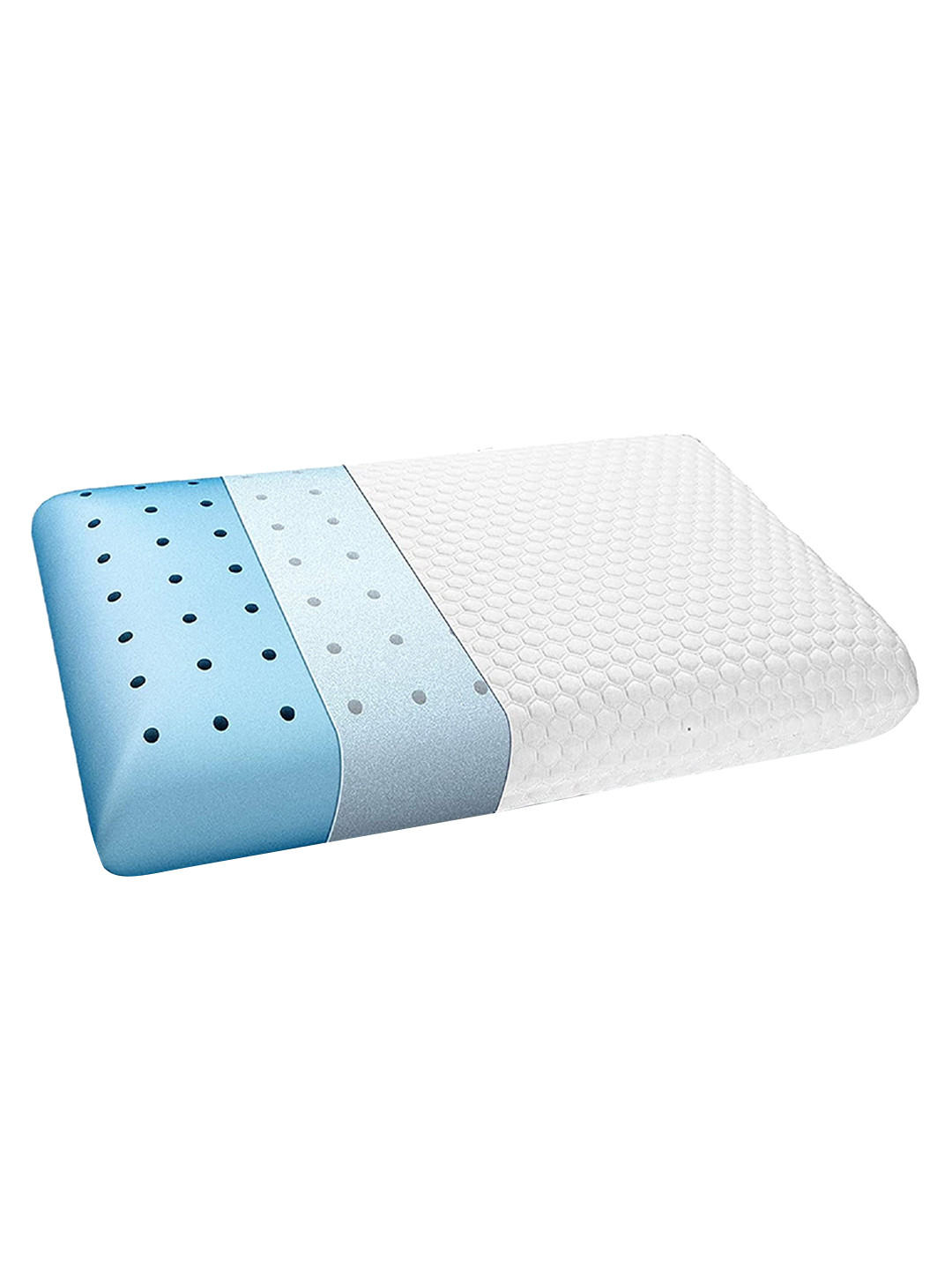 Pum Pum Cooling Gel White Solid Polycotton Medium Memory Foam Sleep Pillow-12.7 x 40.6 x 60,96 cm