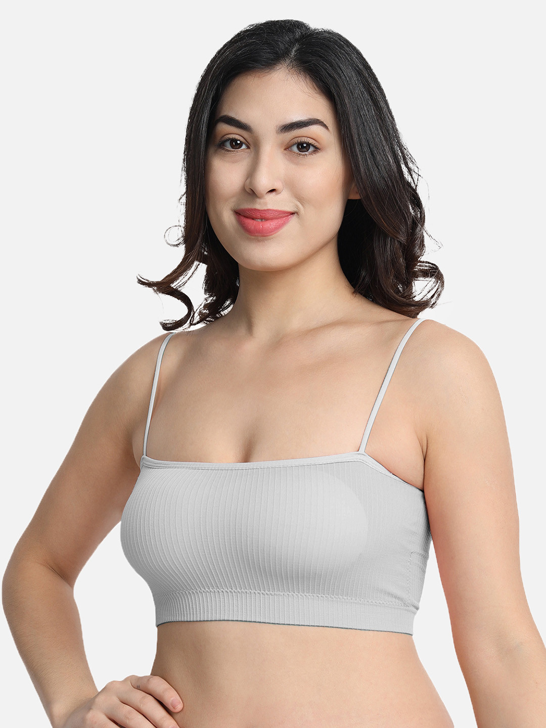 Gopalvilla Grey Bralette Bra Lightly Padded