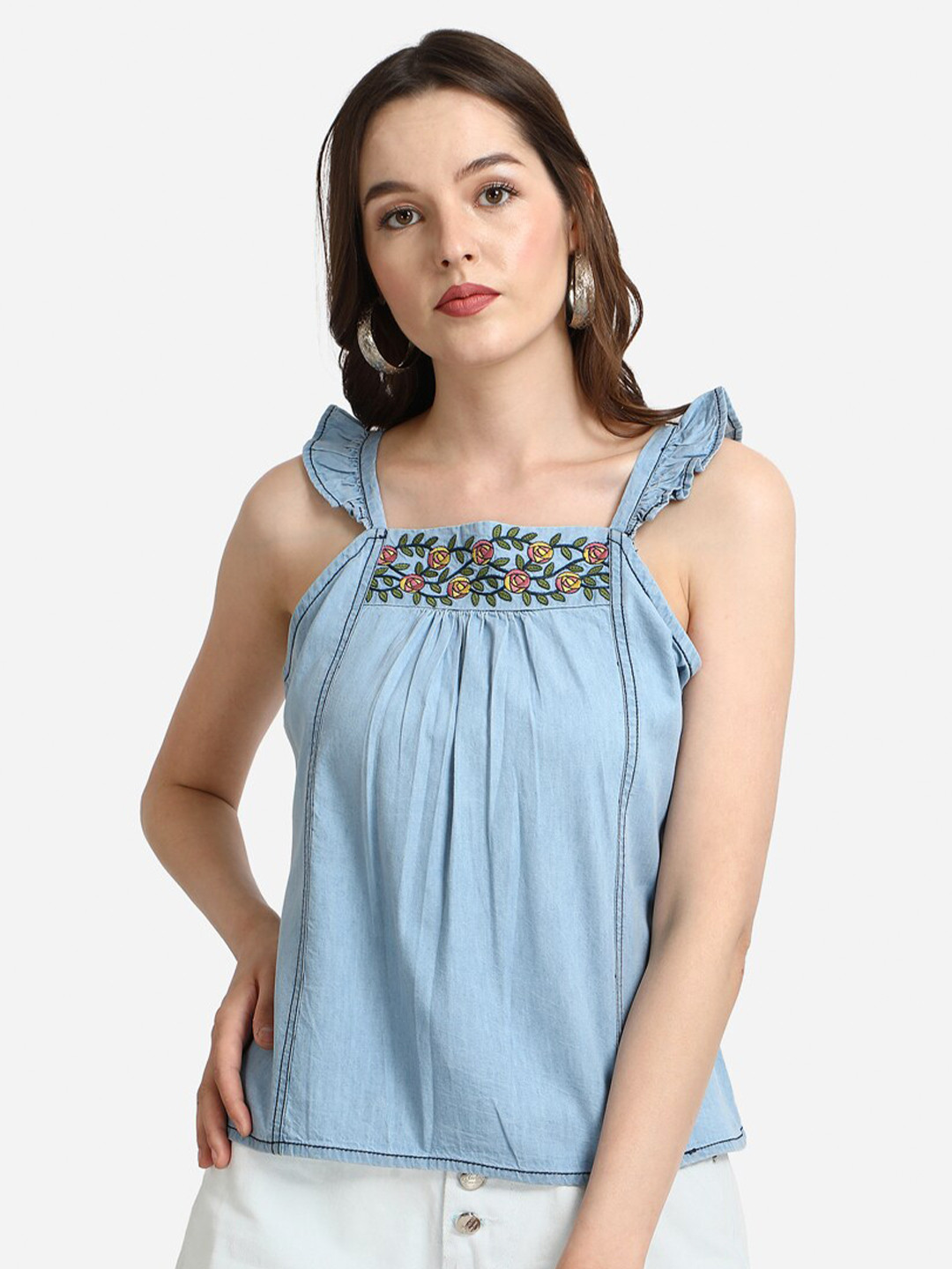 Prettify Blue Denim Top