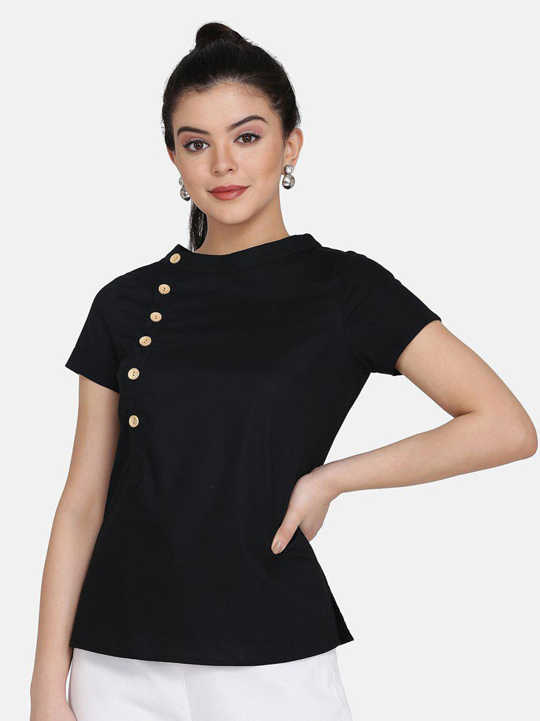 PowerSutra Black Cotton Top