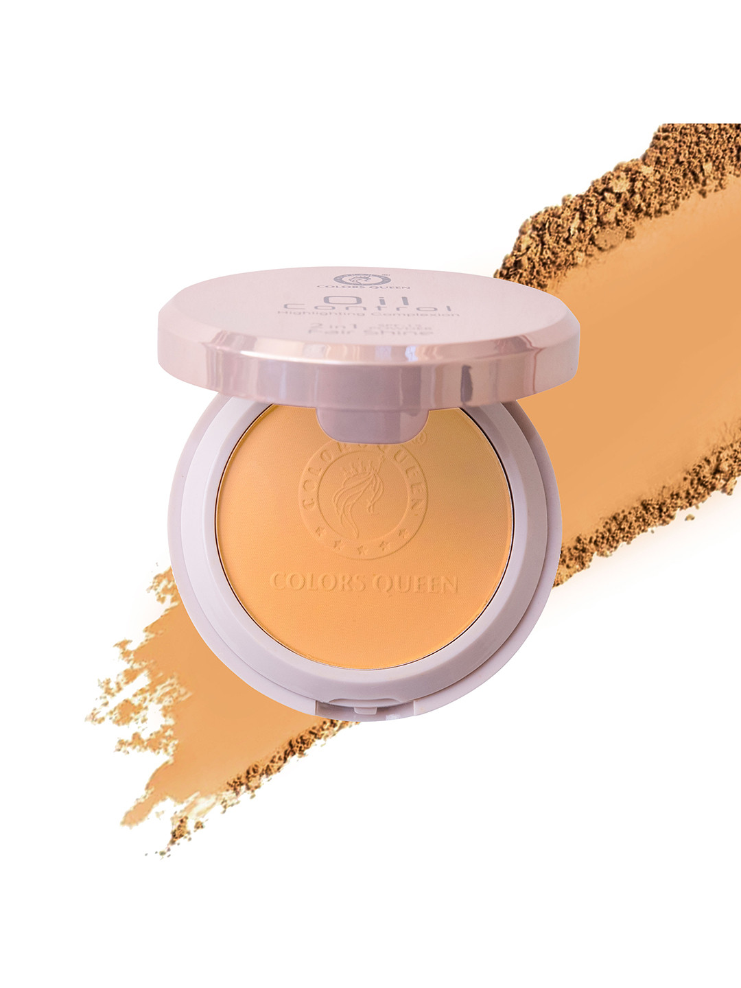 Colors Queen Oil Control Highlighting Complexion 2-In-1 Compact with SPF15- Honey Beige 03