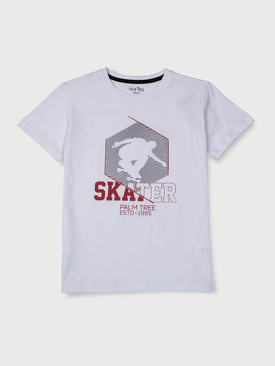 Palm Tree Kids-Boys White Typography Printed T-shirt