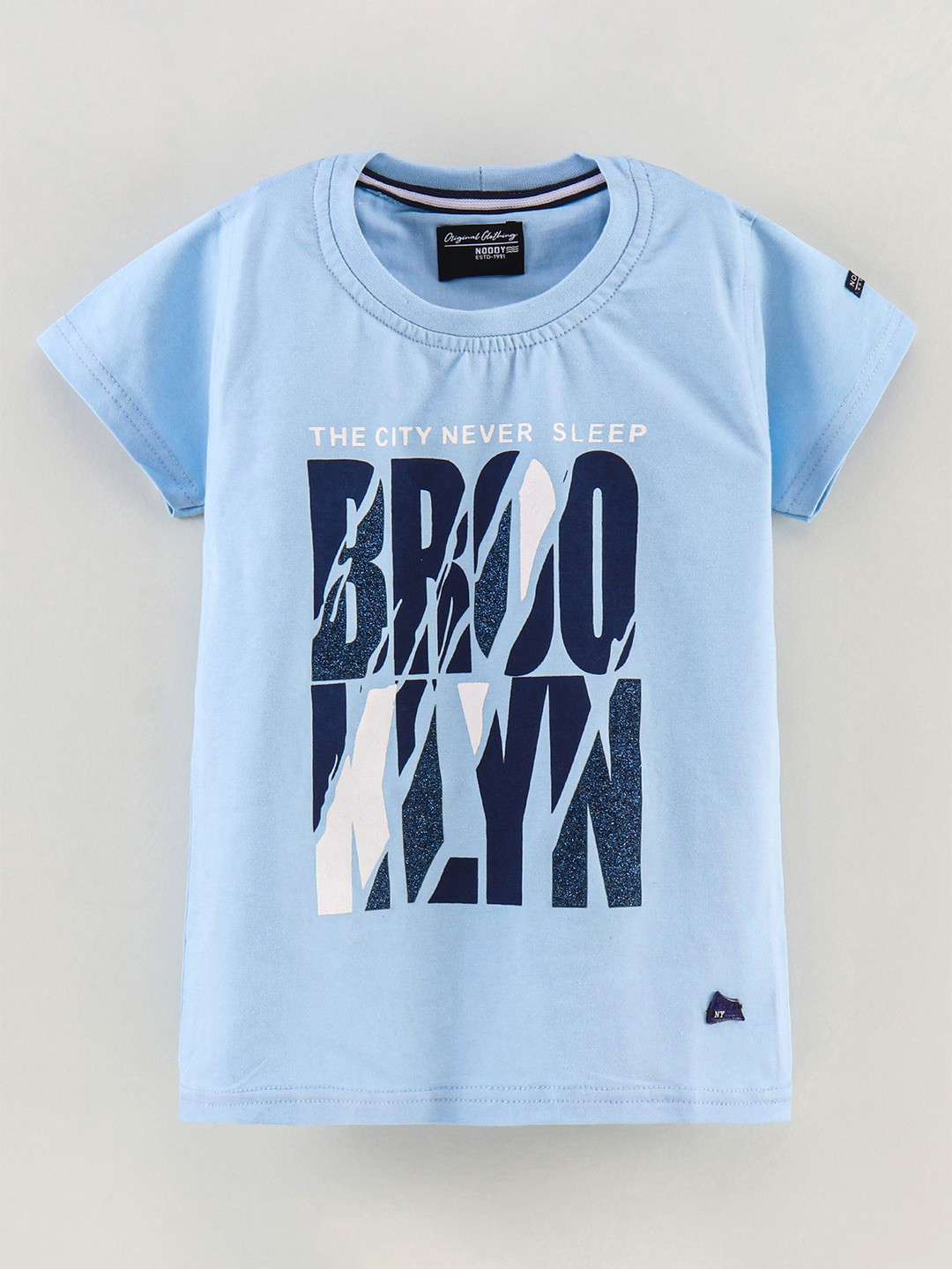 Noddy Boys Turquoise Blue Printed T-shirt