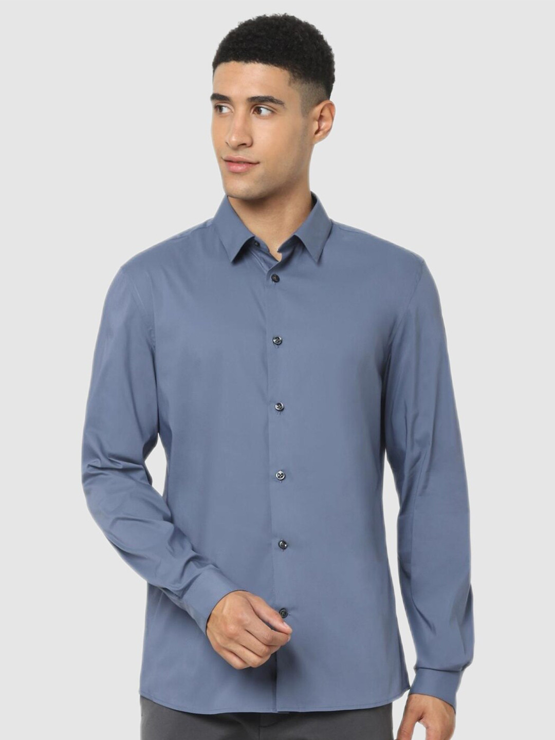 Celio Men Blue Classic Casual long sleeve collar  Shirt