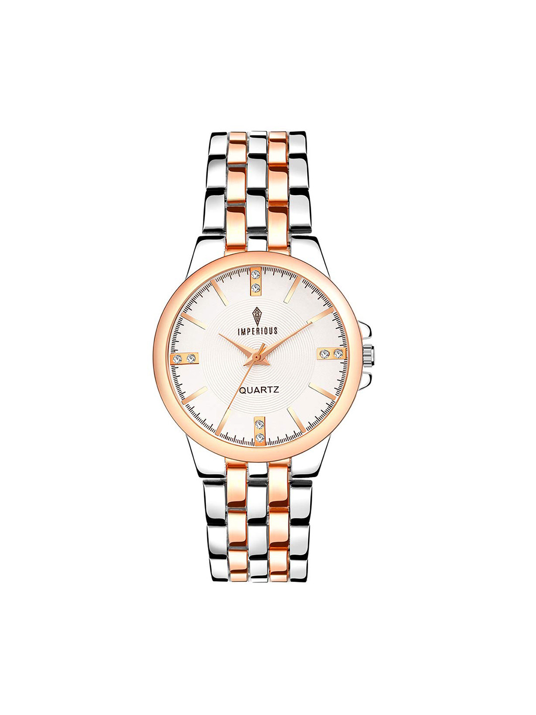 Imperious- The Royal Way Women White Brass Dial Analogue Watch