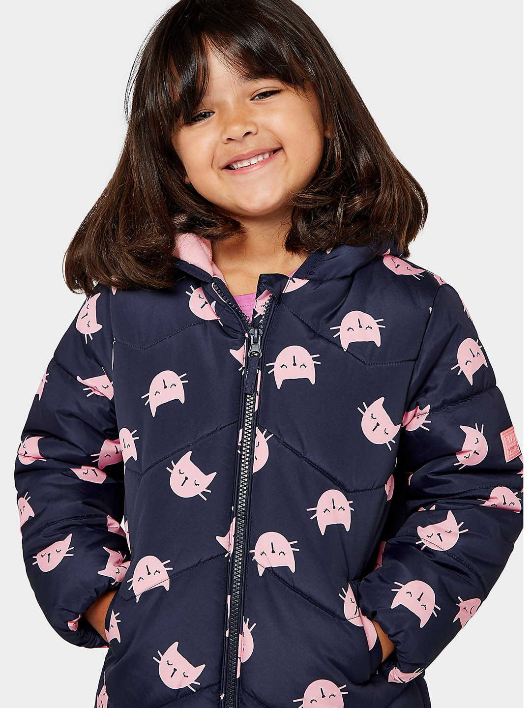 mothercare Girls Printed Puffer Jacket