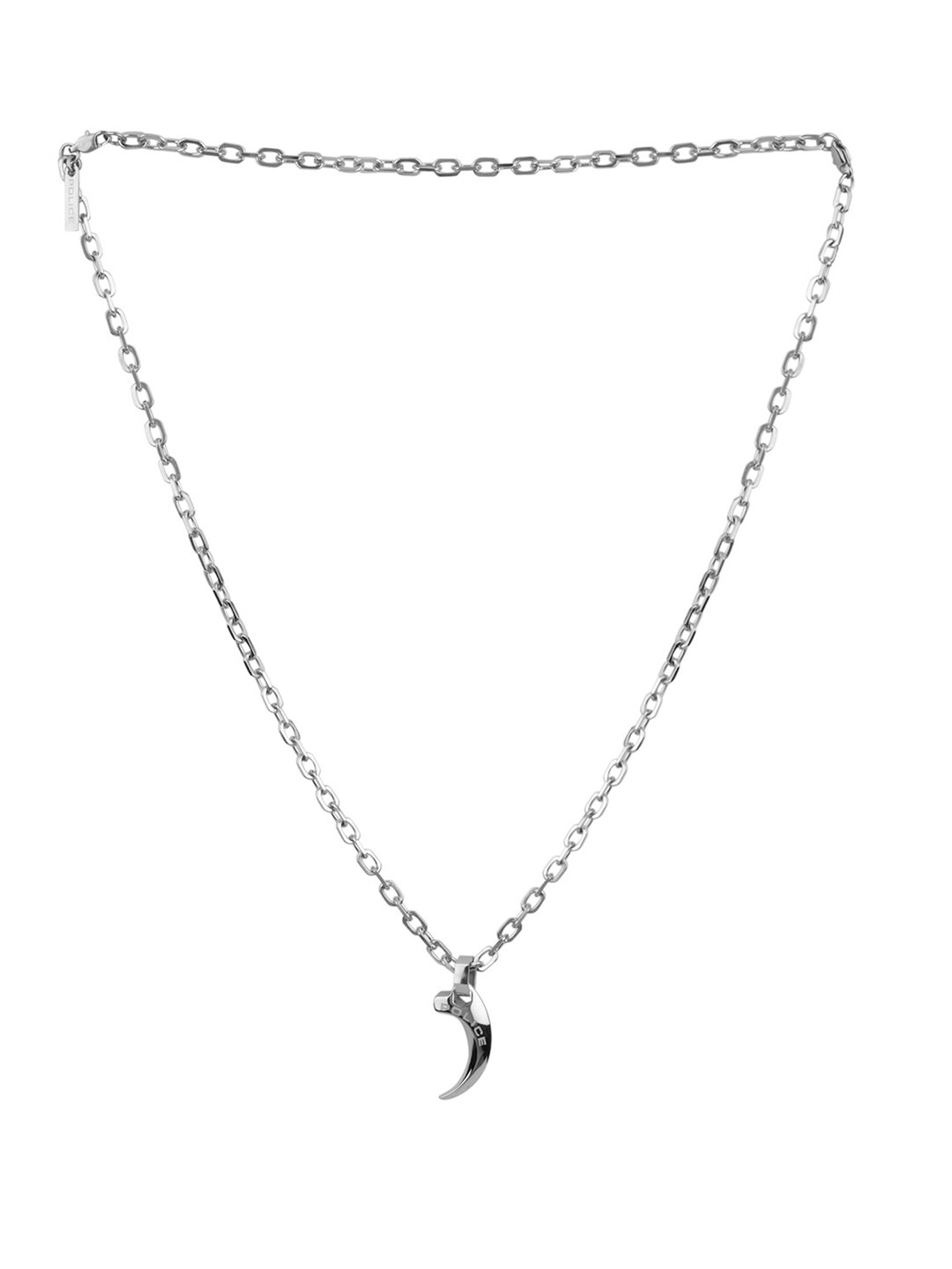 Police Men Silver-Toned Rock Rebel Talon Necklace