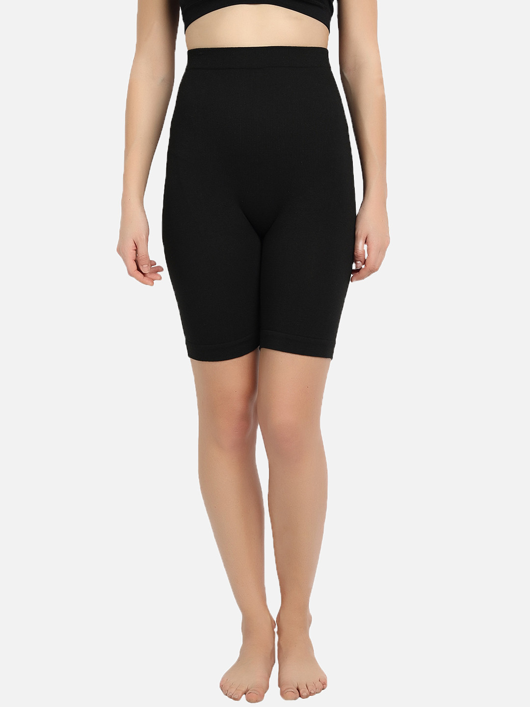 Gopalvilla Women Black Solid Tummy & Thigh Shapewear
