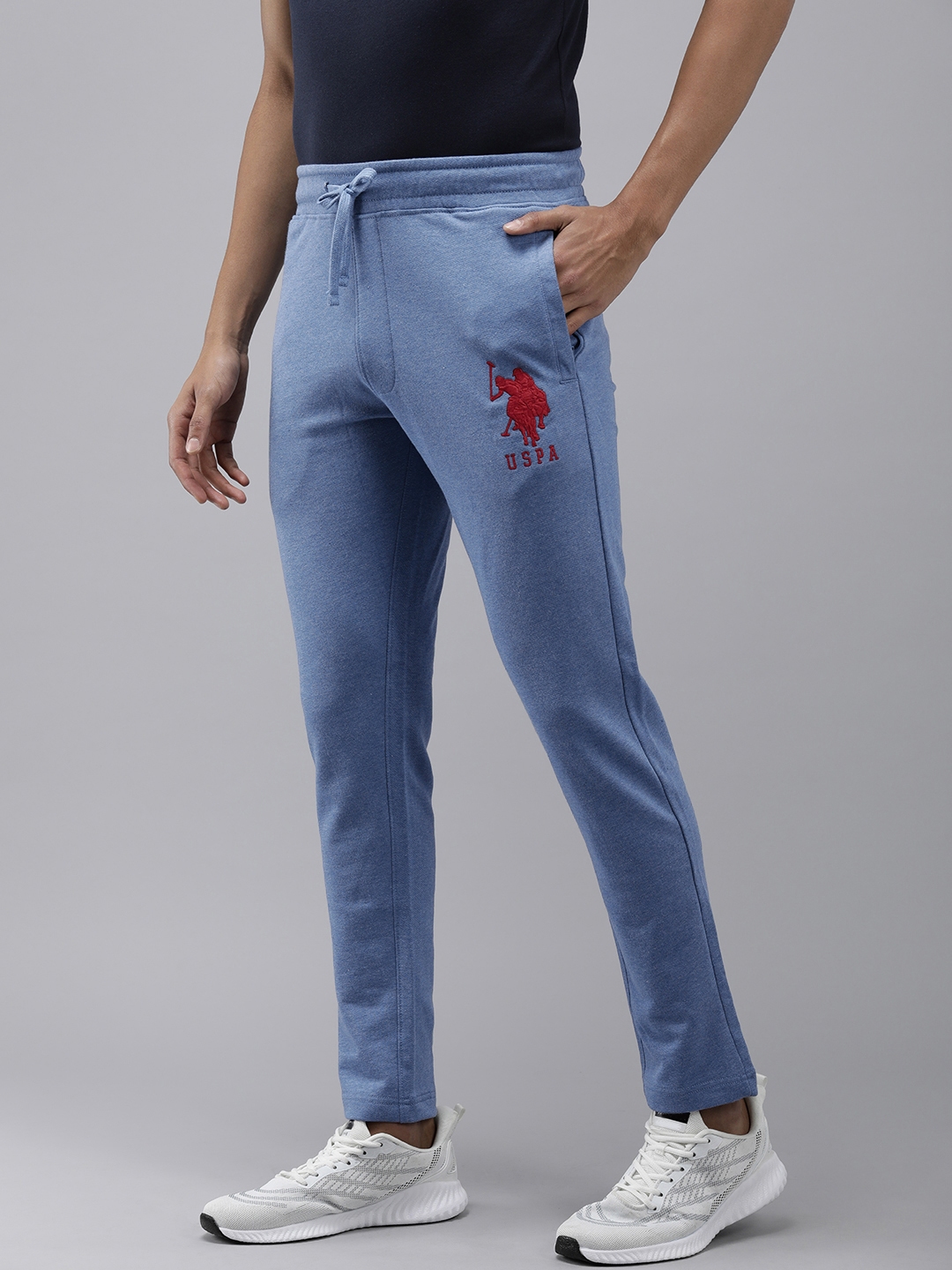 Mens denim track pants sales